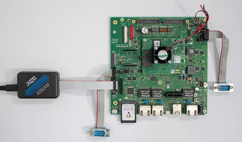 phyCORE-AM65x Development Kit JTAG header locations